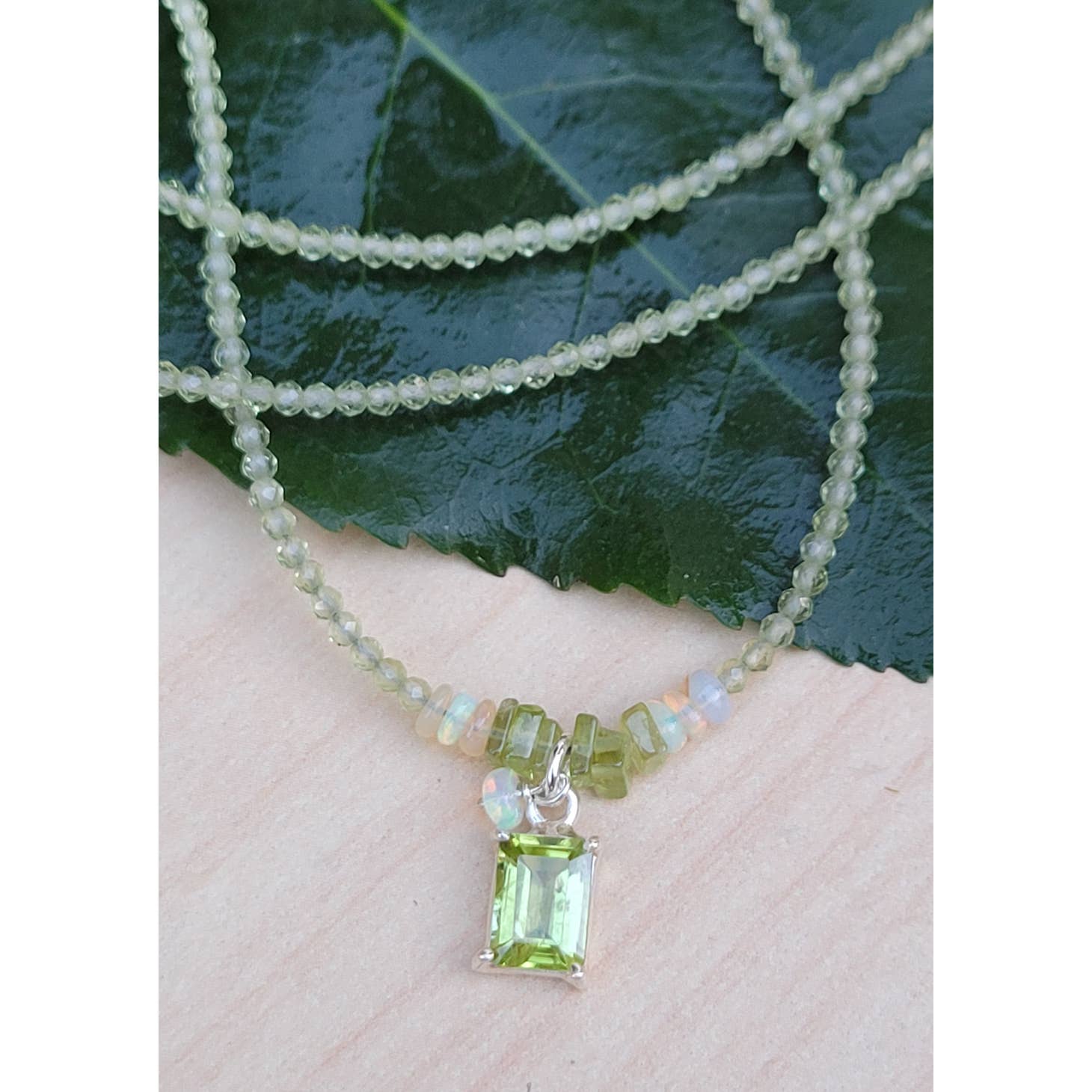 Peridot and opal on sale necklace