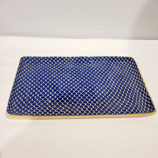 Terrafirma Ceramics - Cobalt Taj 17” Large Stacking Tray