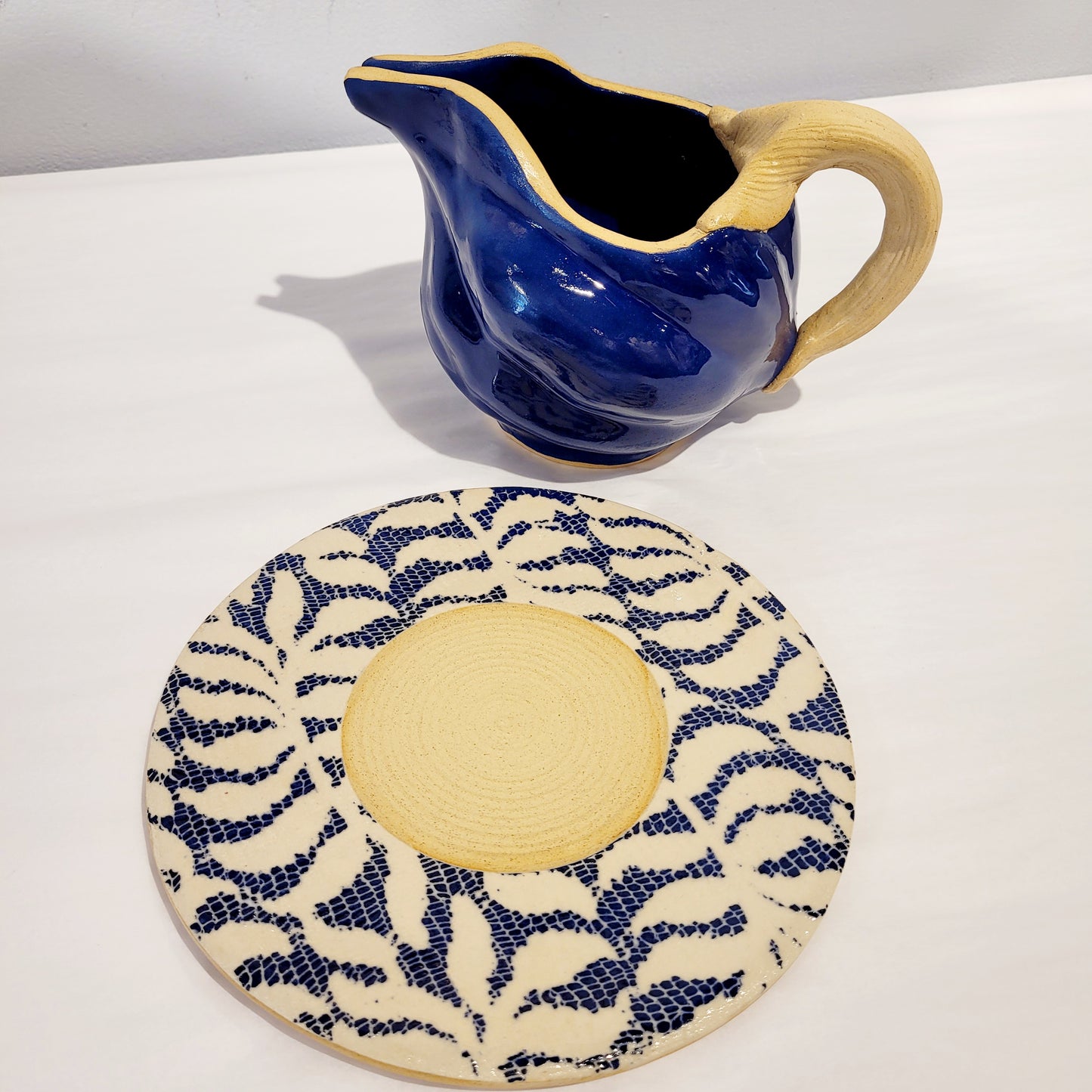 Terrafirma Ceramics - Cobalt Pitcher and Dish