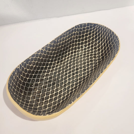 Terrafirma Ceramics -  Black Taj Bread Basket