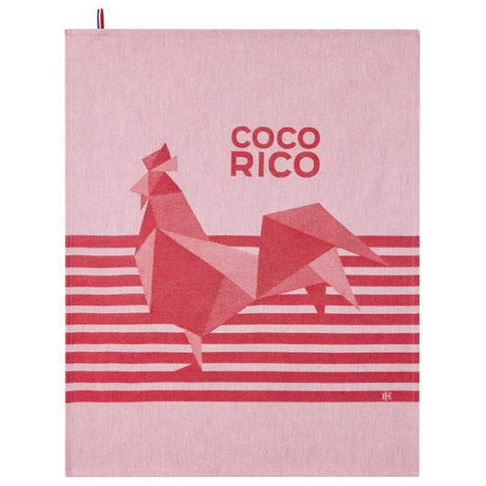 NEW! Coco Rico Red Tea Towel