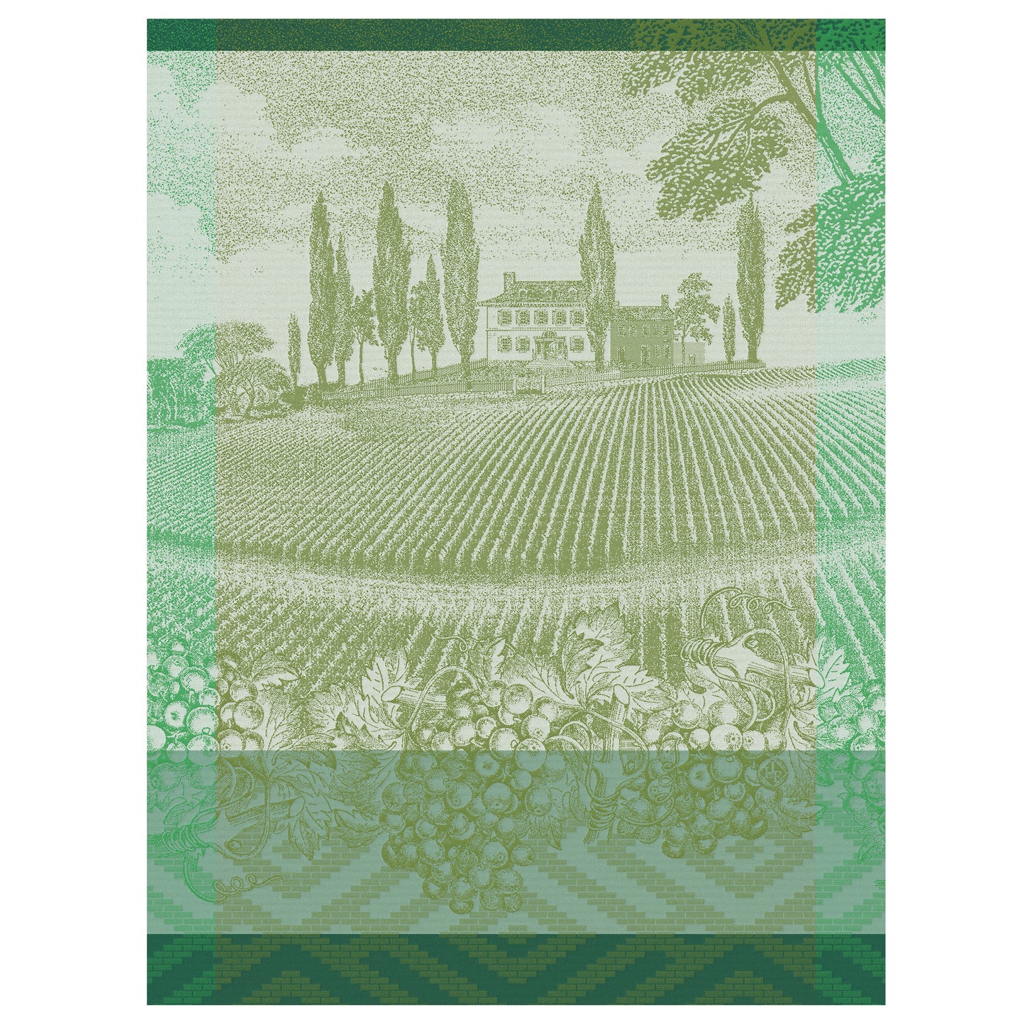 NEW! Vignoble Green Tea Towel