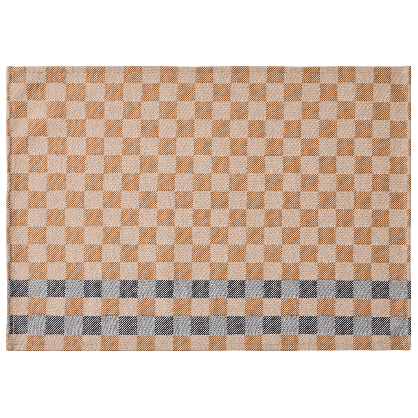 NEW! Champetre Brown Check Placemat COATED, Set of 2