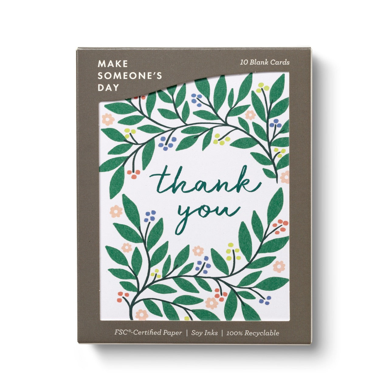 Botanical Thank You Cards, Boxed 10