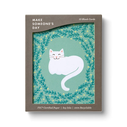 Cuddly Cat Blank Note Cards, Boxed 10