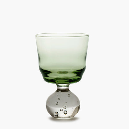 Eternelle Snow Glassware, Green, 4 oz, Set of 2