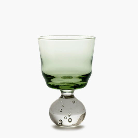 Eternelle Snow Glassware, Green, 4 oz, Set of 2