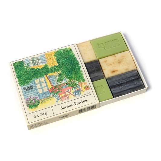 French Guests Soaps Gift Boxed, 6 Mini Soaps