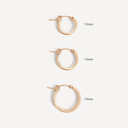 Everyday Click Hoop Earrings 15mm