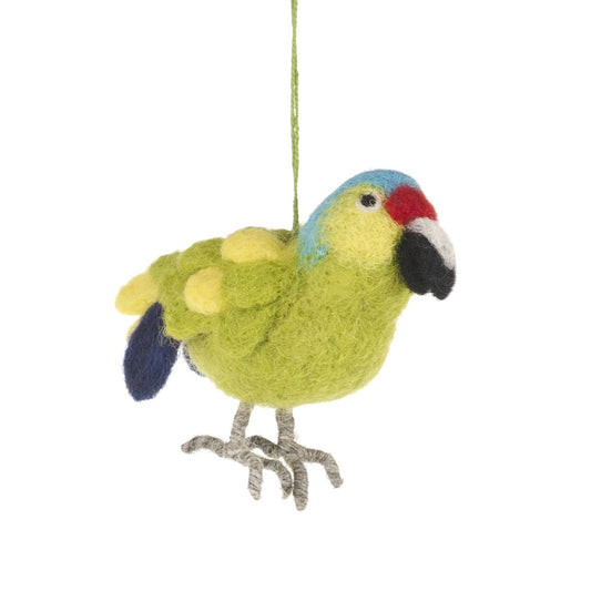 Handmade Paco the Parrot Felt Ornament