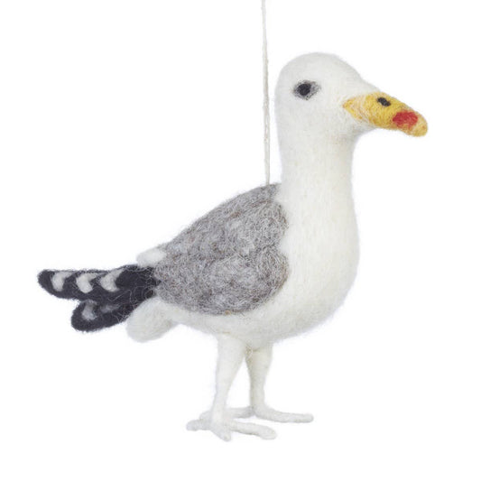 Handmade Seagull Felt Ornament