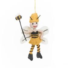 Handmade Bumblebee Fairy Felt Ornament