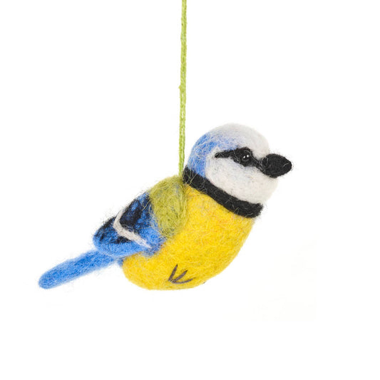 Handmade Bella the Blue Tit Bird Felt Ornament