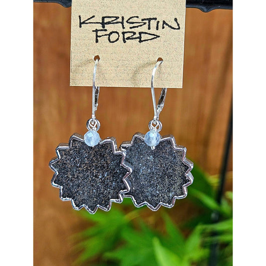 Black Sunstone Earrings