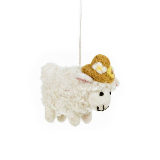 Handmade Gloria the Sheep Felt Ornament