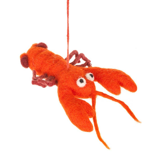 Handmade Louella Lobster Felt Ornament