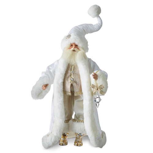 Glistening White Santa, 22.5” in