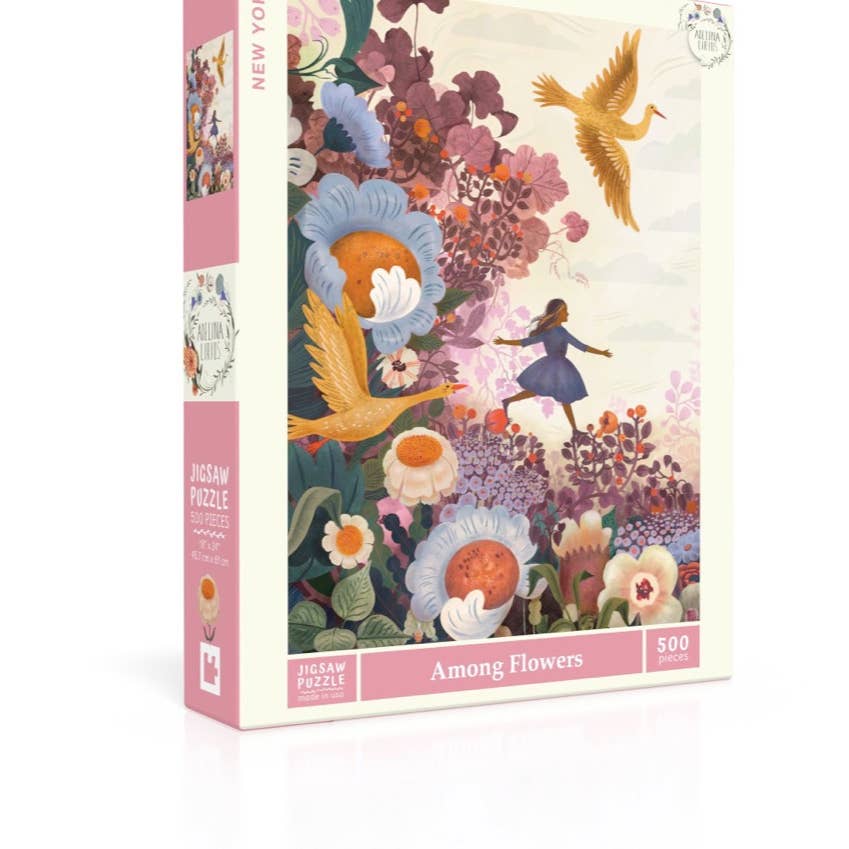 Among Flowers - 500 Piece Jigsaw Puzzle