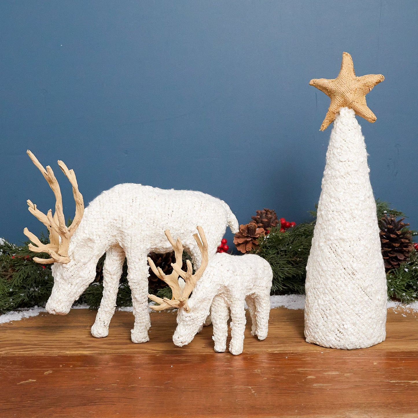 Grazing Boucle Reindeer, Medium