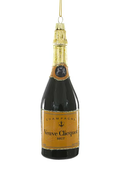 Champagne Veuve Clicquot Glass Ornament