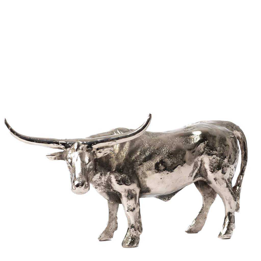 Cuerno Toro “Longhorn” Nickel Plated Iron Sculpture