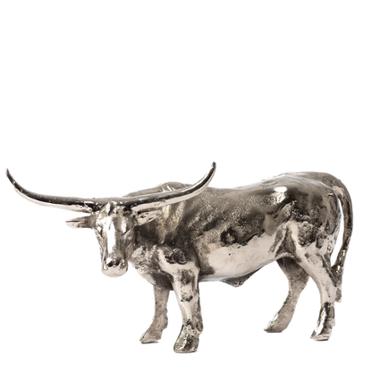 Cuerno Toro “Longhorn” Nickel Plated Iron Sculpture