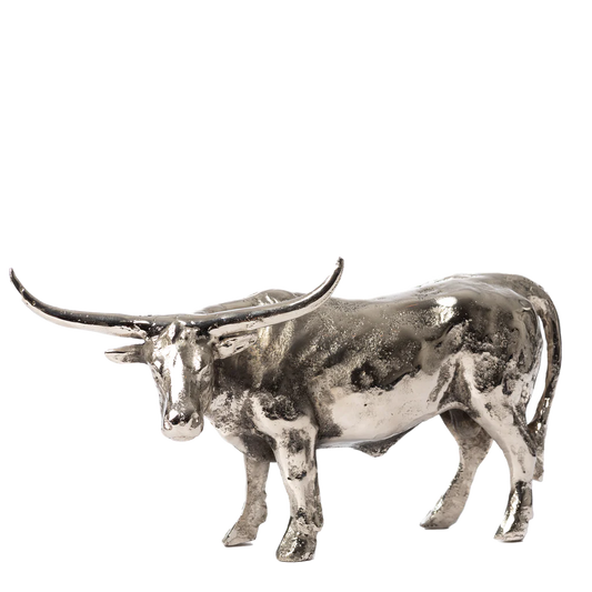 Cuerno Toro “Longhorn” Nickel Plated Iron Sculpture