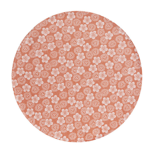 NEW! Wagara Pink ROUND Placemat COATED Set of 2