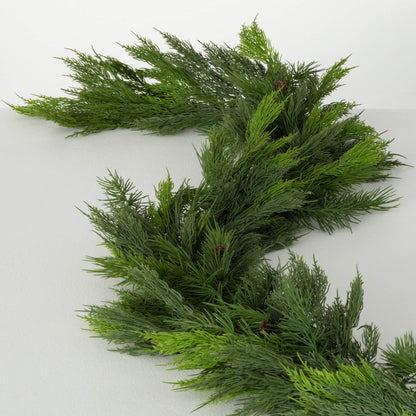 Lush Green Cedar Garland 6 ft