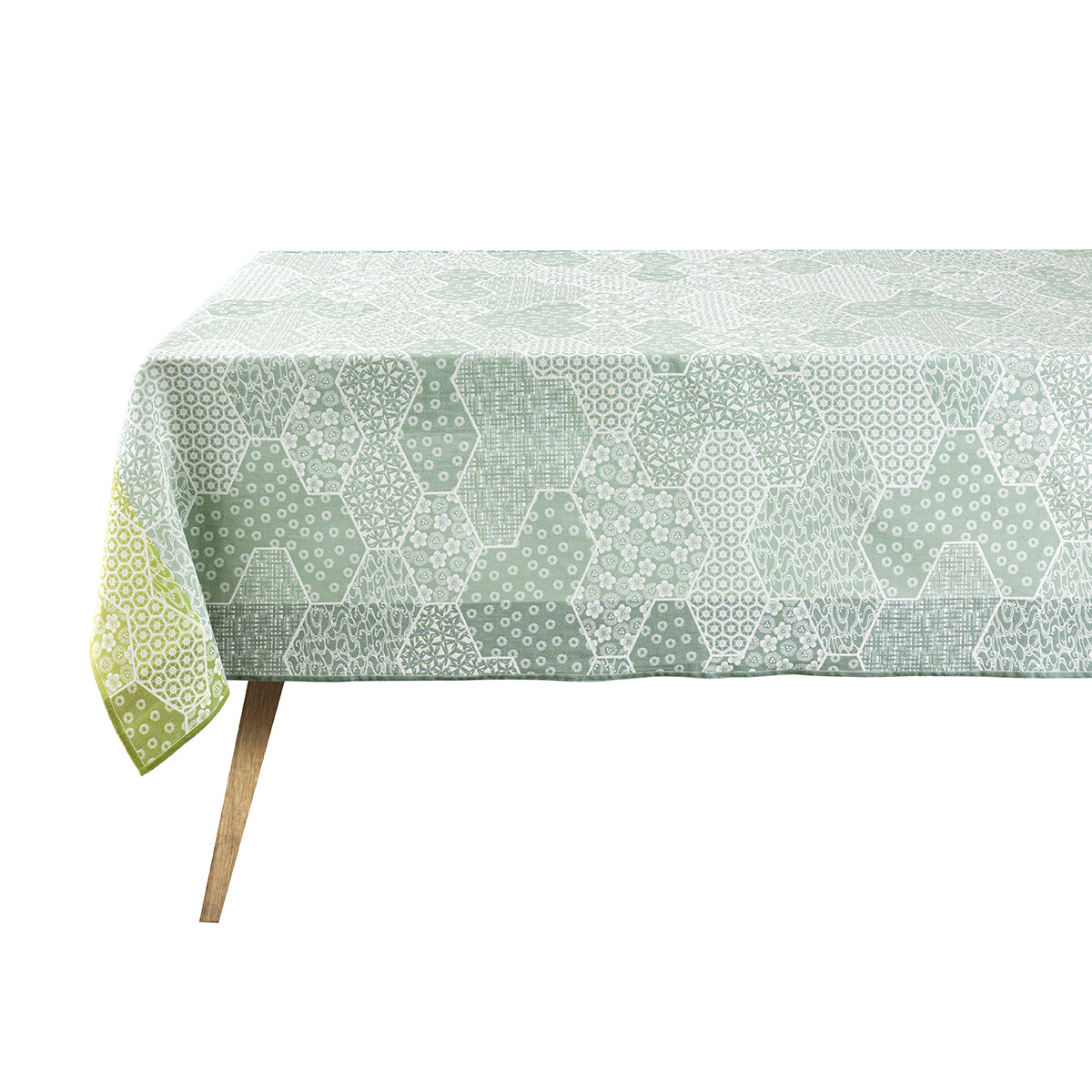 NEW! Wagara Celedon Coated Tablecloth