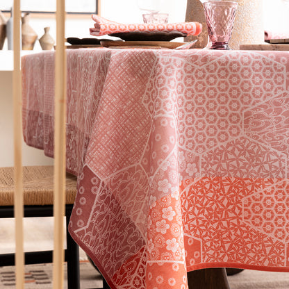 NEW! Wagara Pink Coated Tablecloth