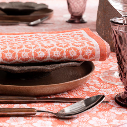 NEW! Wagara Pink Coated Tablecloth