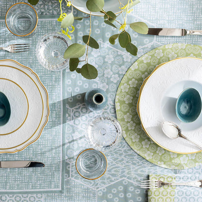 NEW! Wagara Celadon Coated Tablecloth