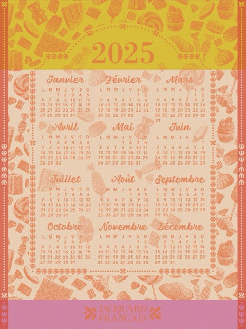 2025 Calendar Towel